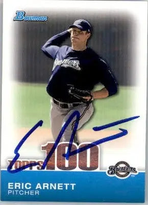 Eric Arnett - 2010 Bowman - #TP67 - AUTO Topps 100 Prospects Baseball - Baseball Card Single