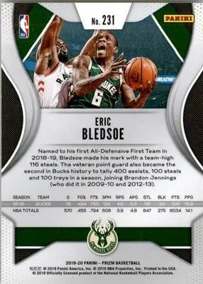Eric Bledsoe - 2019-20 Panini Prizm - #231 - Basketball - Basketball Card Single