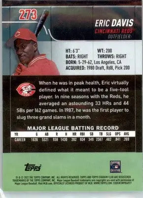 Eric Davis - 2022 Stadium Club Chrome - #273 - Baseball - Baseball Card Single