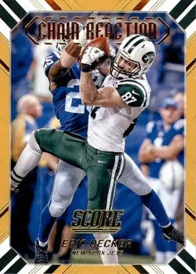 Eric Decker - 2016 Score - #12 - Chain Reaction Gold Football - Football Card Single