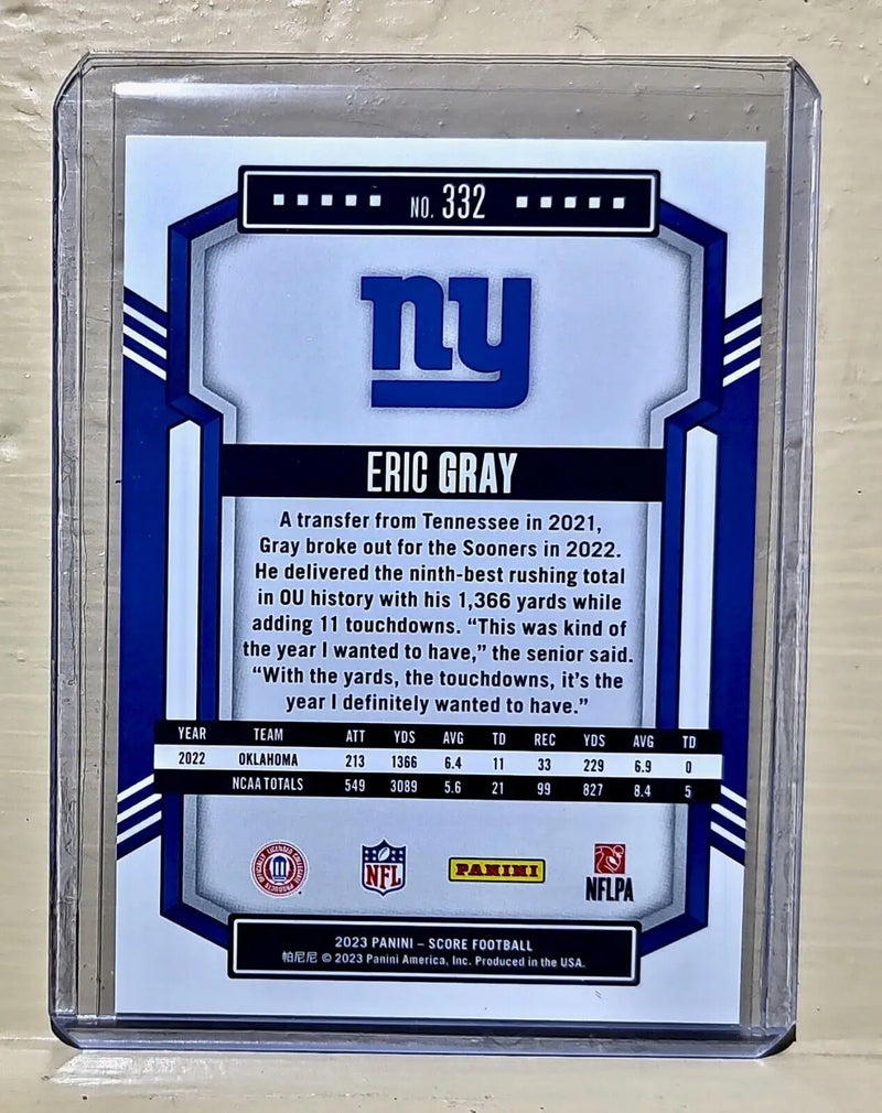 Eric Gray 2023 Panini NFL #332 Score Rookie Football Card New York Giants - Football Card Single