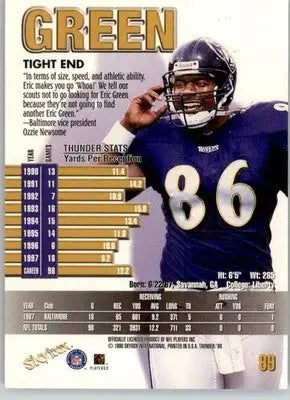Eric Green - 1998 SkyBox Thunder - #99 - Football
