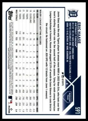 Eric Haase 2023 Topps #591 Detroit Tigers - Baseball Card Single