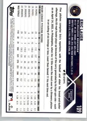 Eric Lauer - 2023 Topps - #109 - Baseball - Baseball Card Single