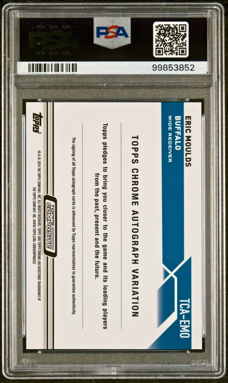 Eric Moulds 2023 Topps Chrome NFL #TCA-EMO PSA 10 Auto 10