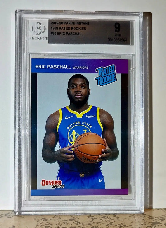 Eric Paschall 2019-20 Panini NBA #30 1989 Rated Rookies 1/3431 BGS 9 Warriors - Basketball Card Single