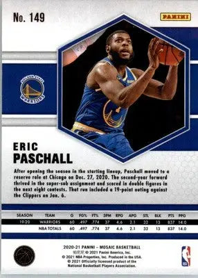 Eric Paschall - 2020-21 Panini Mosaic - #149 - Basketball - Basketball Card Single