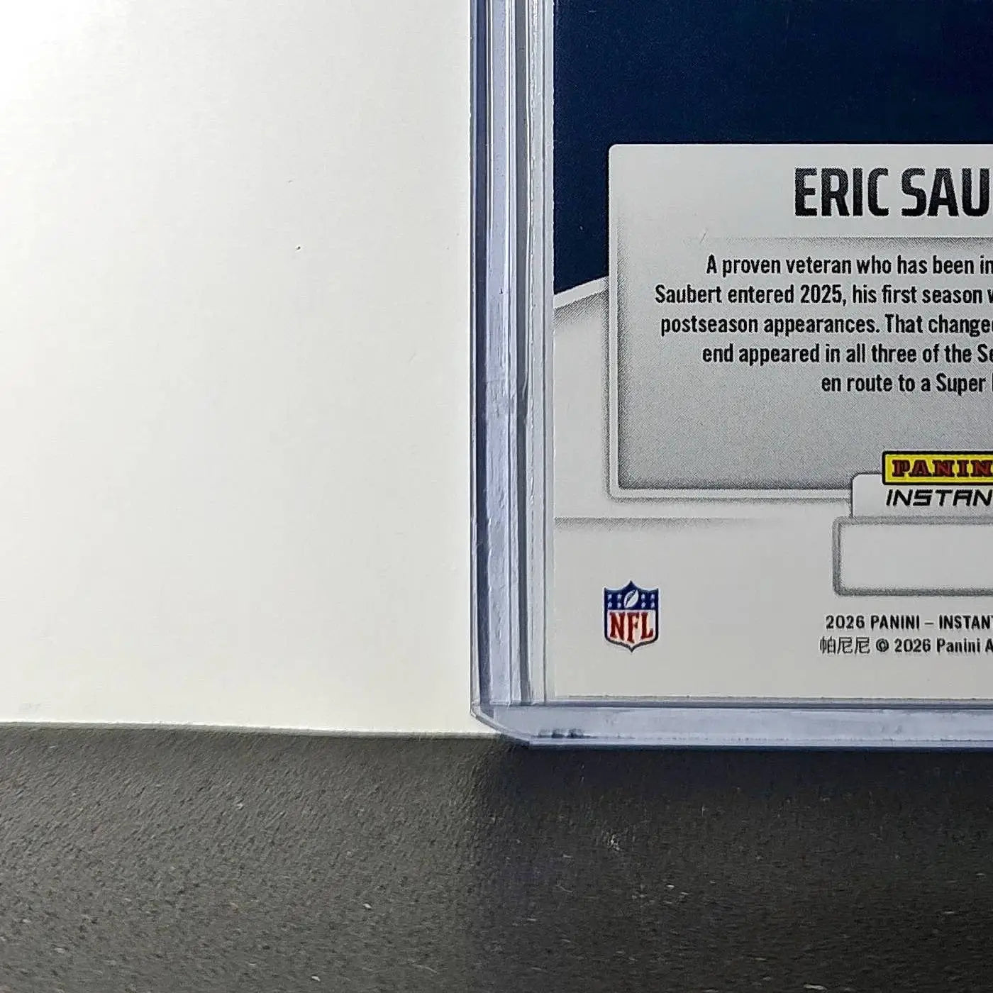 Eric Saubert 2026 Panini NFL Super Bowl LIX Champions #10 Card Seattle Seahawks - Football Card Single