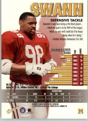 Eric Swann - 1998 SkyBox Thunder - #24 - Football - Football Card Single