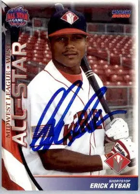 Erick Aybar - 2003 Choice Midwest League All-Stars - #63 - AUTO Baseball - Baseball Card Single
