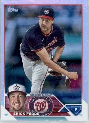Erick Fedde - 2023 Topps - #258 - Rainbow Foil Baseball - Baseball Card Single