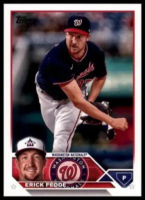 Erick Fedde 2023 Topps #258 Washington Nationals - Baseball Card Single