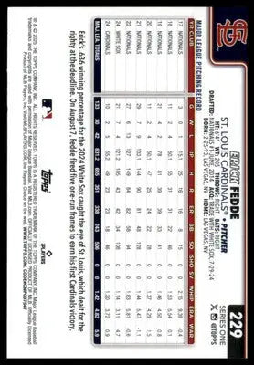 Erick Fedde 2025 Topps #229 St. Louis Cardinals - Baseball Card Single