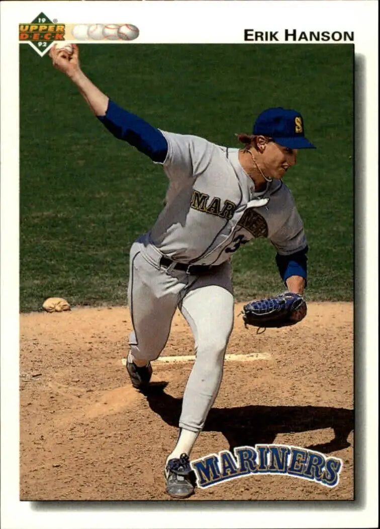 Erik Hanson 1992 Upper Deck MLB #572 Baseball Card Seattle Mariners - Baseball Card Single