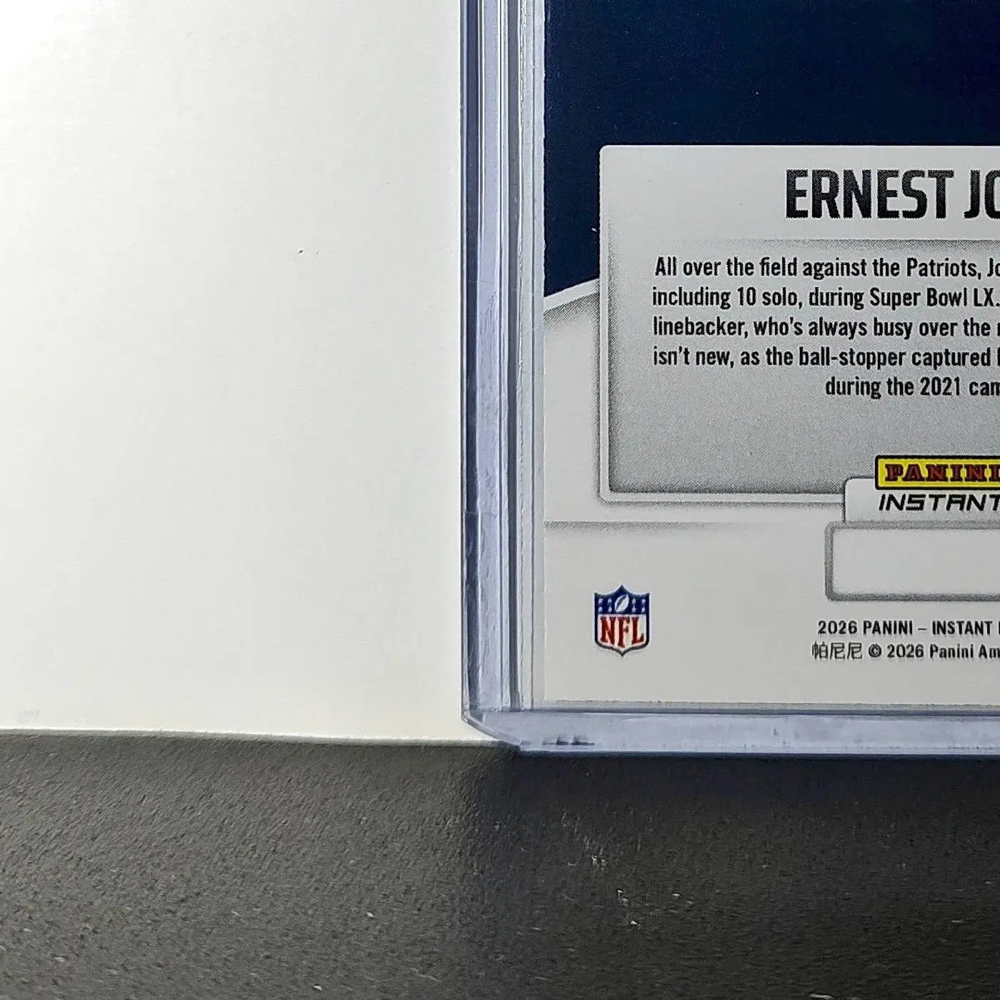 Ernest Jones 2026 Panini NFL Super Bowl LIX Champions #20 Card Seattle Seahawks - Football Card Single