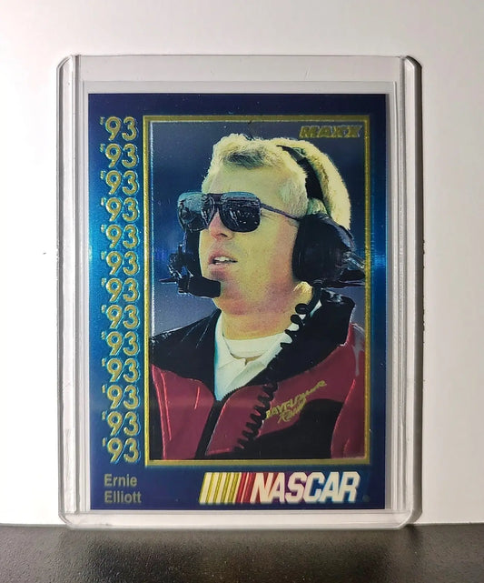 Ernie Elliott 1993 Maxx Premier Plus Racing #155 NASCAR Card Melling Racing - Racing Card Single