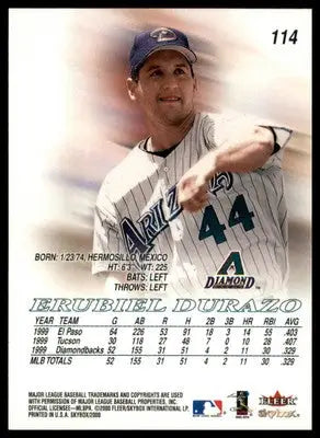 Erubiel Durazo 2000 SkyBox #114 Arizona Diamondbacks - Baseball Card Single