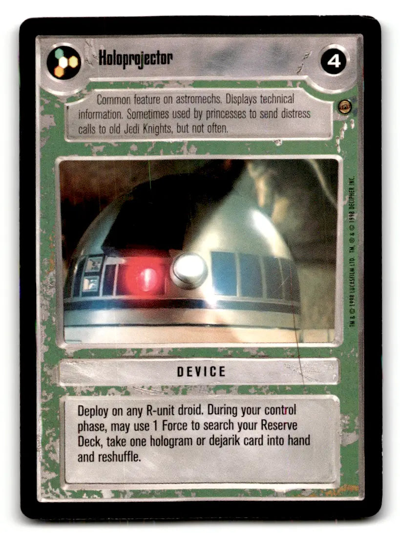 Star Wars CCG Holoprojector card from Estate Find 24 Card Lot Star Wars CCG Decipher