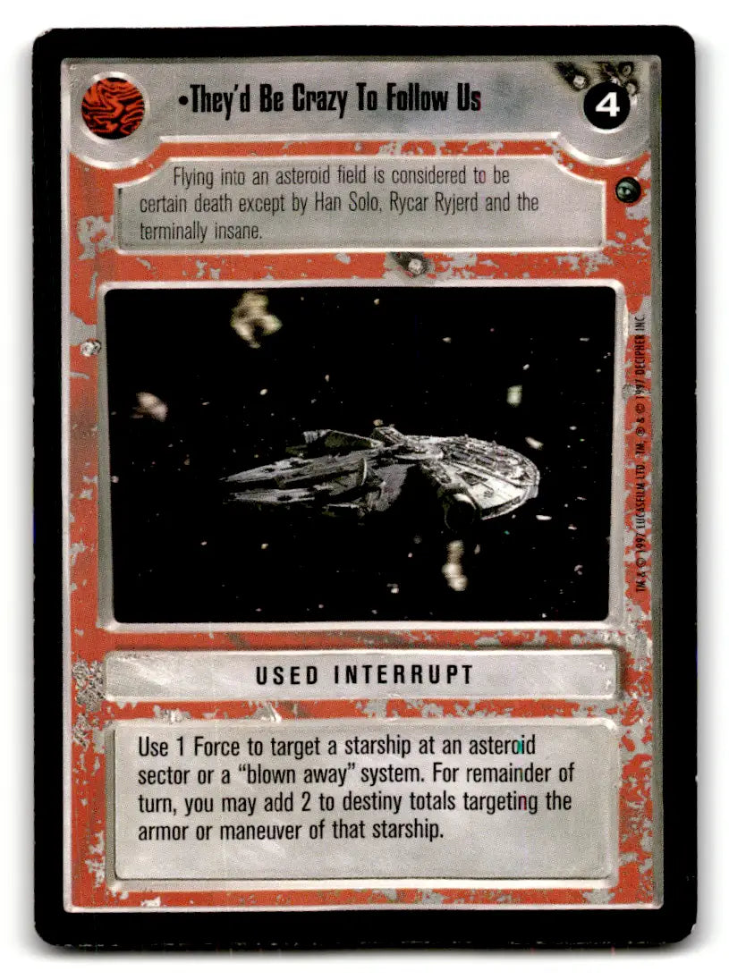 Star Wars CCG trading card from estate find lot showing Star Wars battles and characters