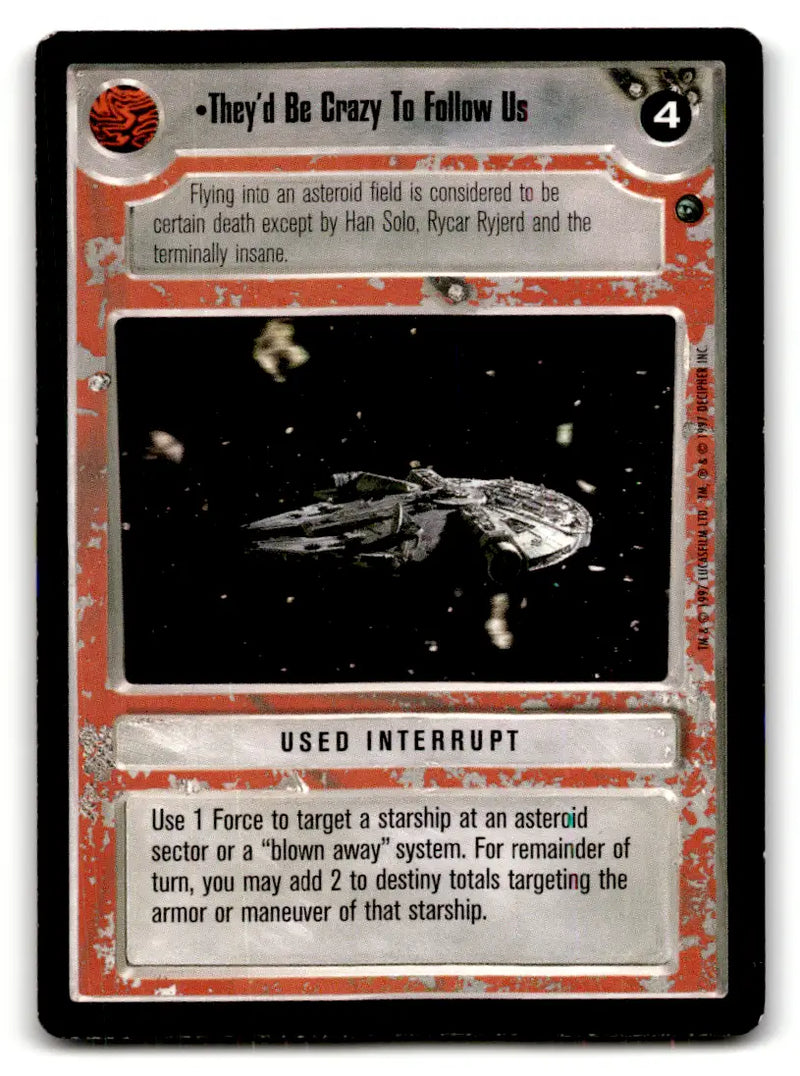 Star Wars CCG trading card from estate find lot showing Star Wars battles and characters