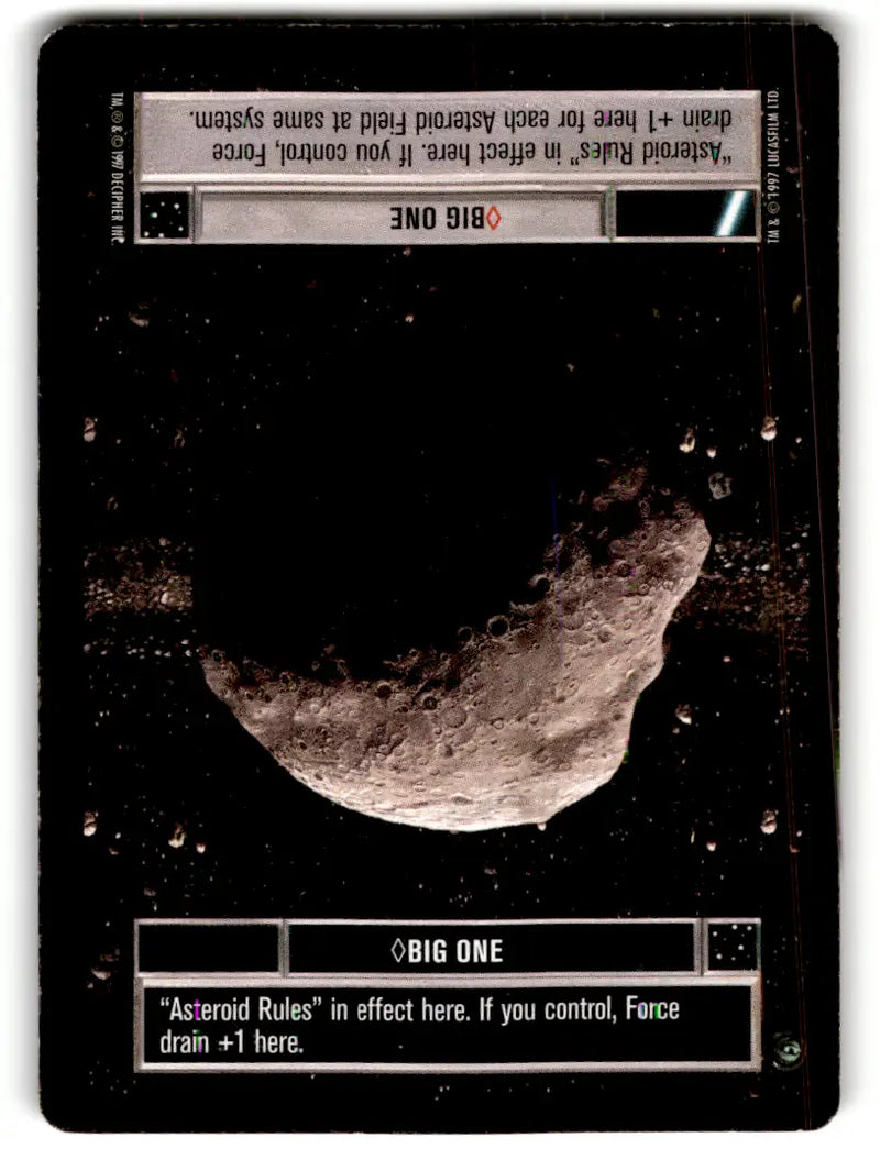 Asteroid-themed Star Wars CCG trading card from estate find lot Star Wars