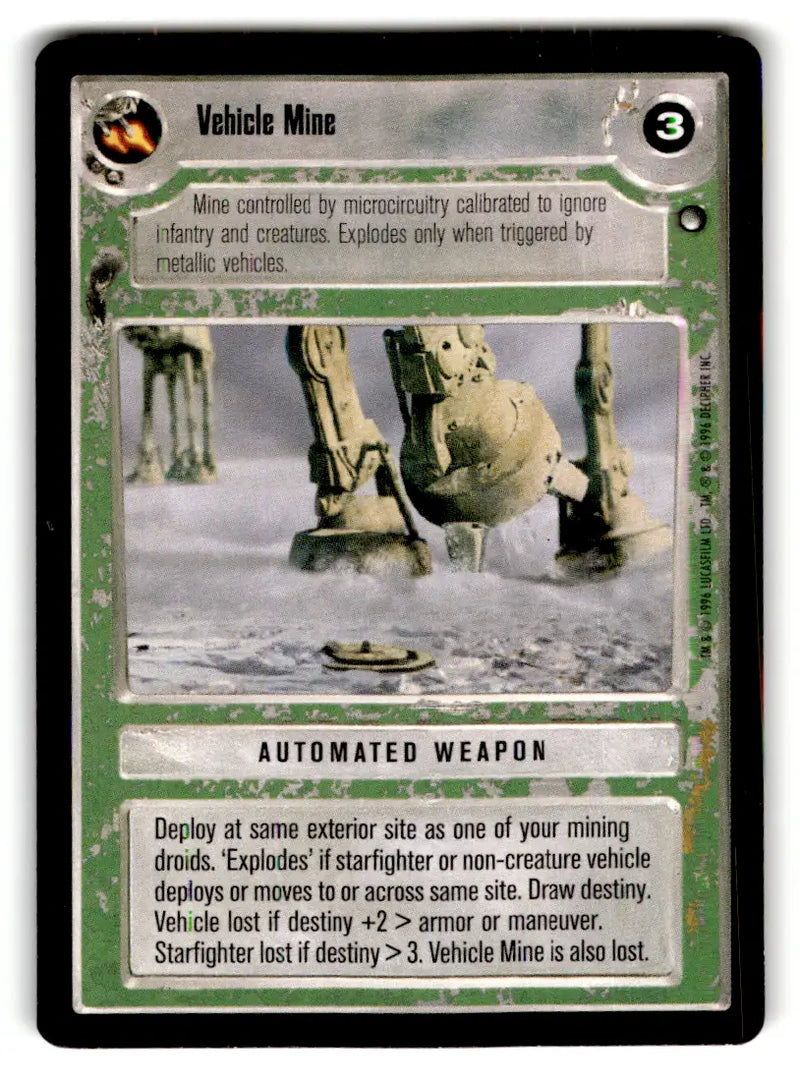 Star Wars CCG trading card from Estate Find lot featuring Star Wars wars ccg decipher gameplay