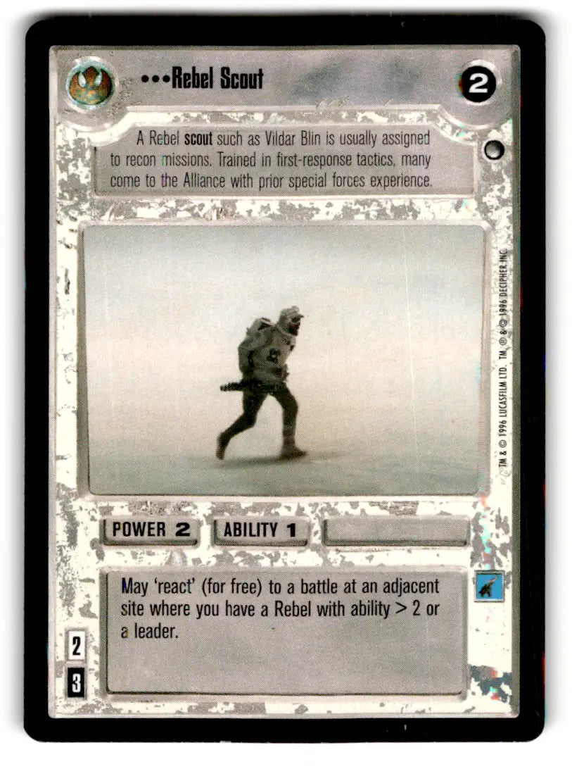 Star Wars CCG card from Estate Find lot featuring Star Wars CCG Decipher played cards