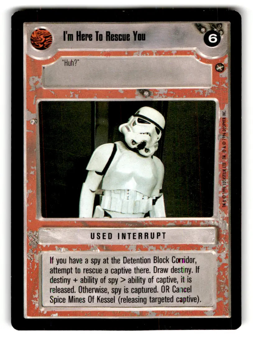 Star Wars card from estate find lot Star Wars CCG Decipher played with