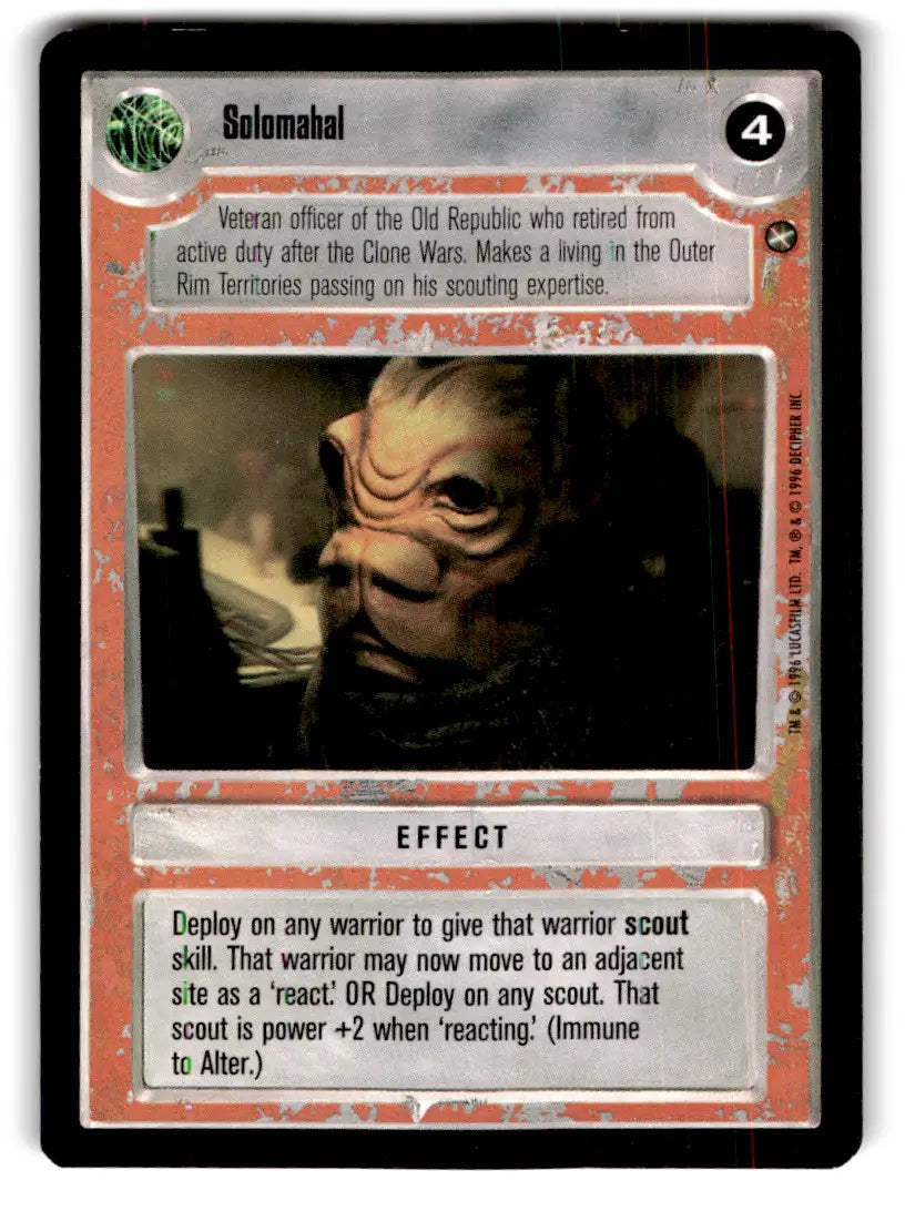 Star Wars trading card from estate find lot Star Wars CCG Decipher played with