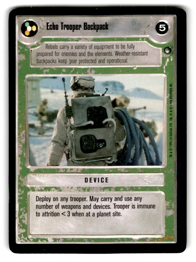 Star Wars CCG trading card from Estate Find lot, played with War CCg Decipher