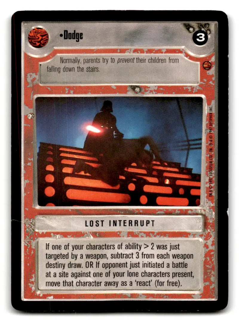 Star Wars CCG trading card from Estate Find lot displaying Star Wars Decipher played cards