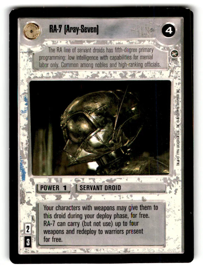 Star Wars CCG trading card from estate find lot featuring Star Wars wars ccg decipher artwork