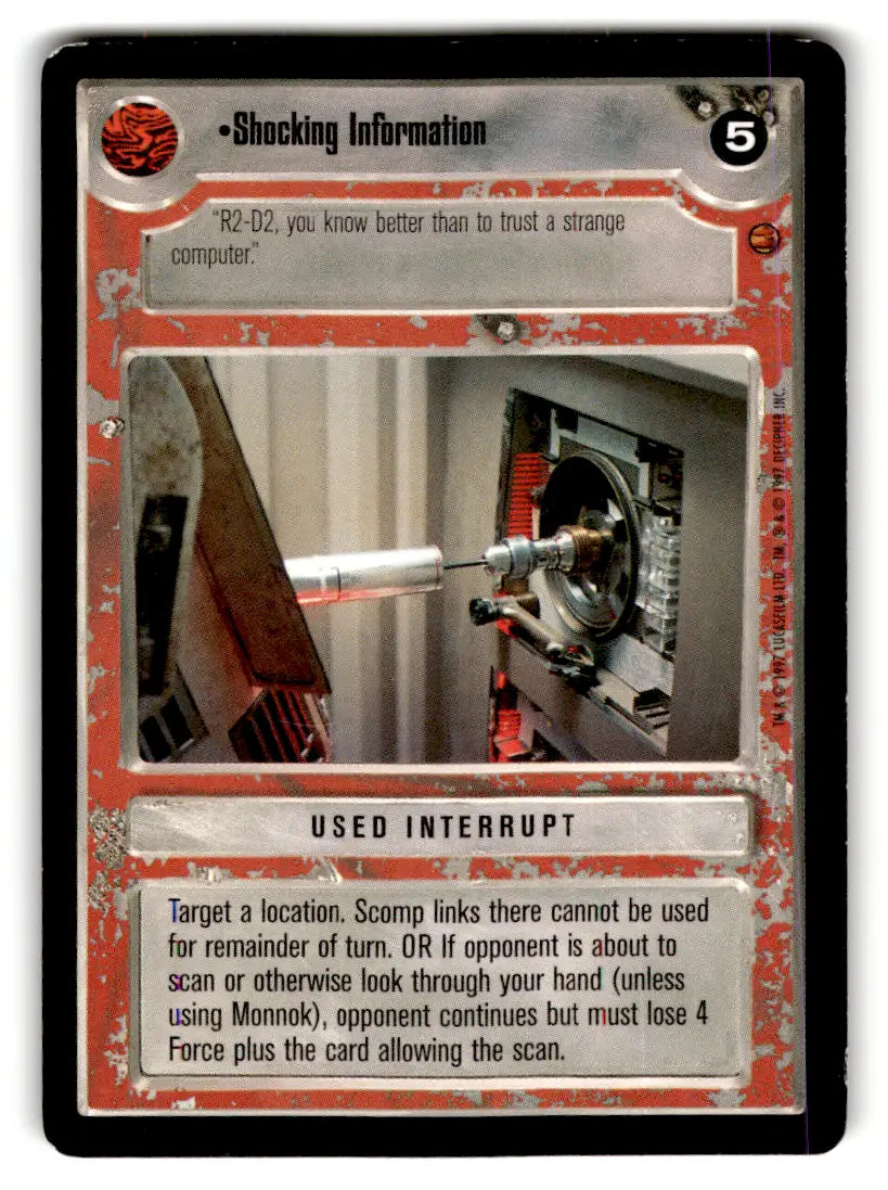 Star Wars CCG trading card from Estate Find lot featuring Star Wars CCG Decipher played relic