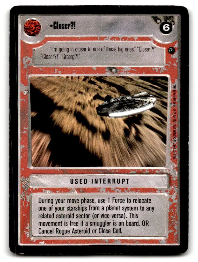 Star Wars CCG trading card from estate find lot with played with condition