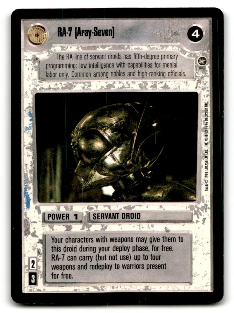 Star Wars CCG trading card from estate find lot Star Wars CCG Decipher played with