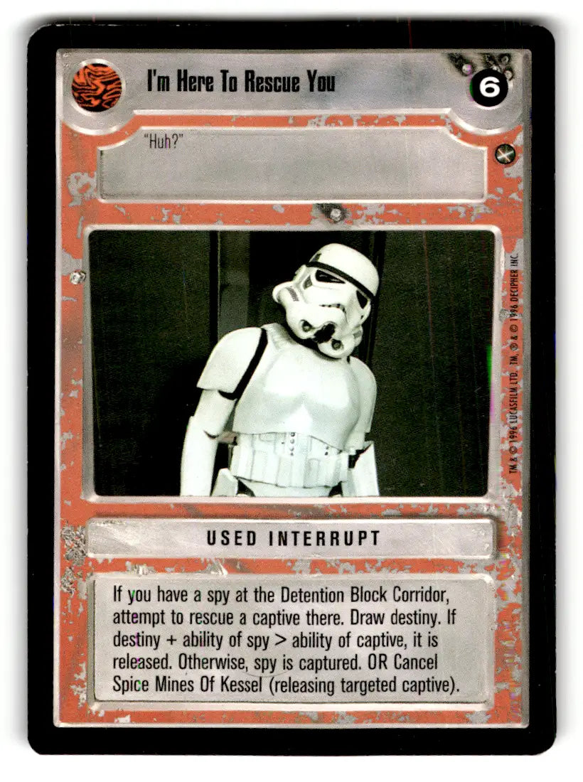 Star Wars CCG card from Estate Find Star Wars CCG Decipher played lot
