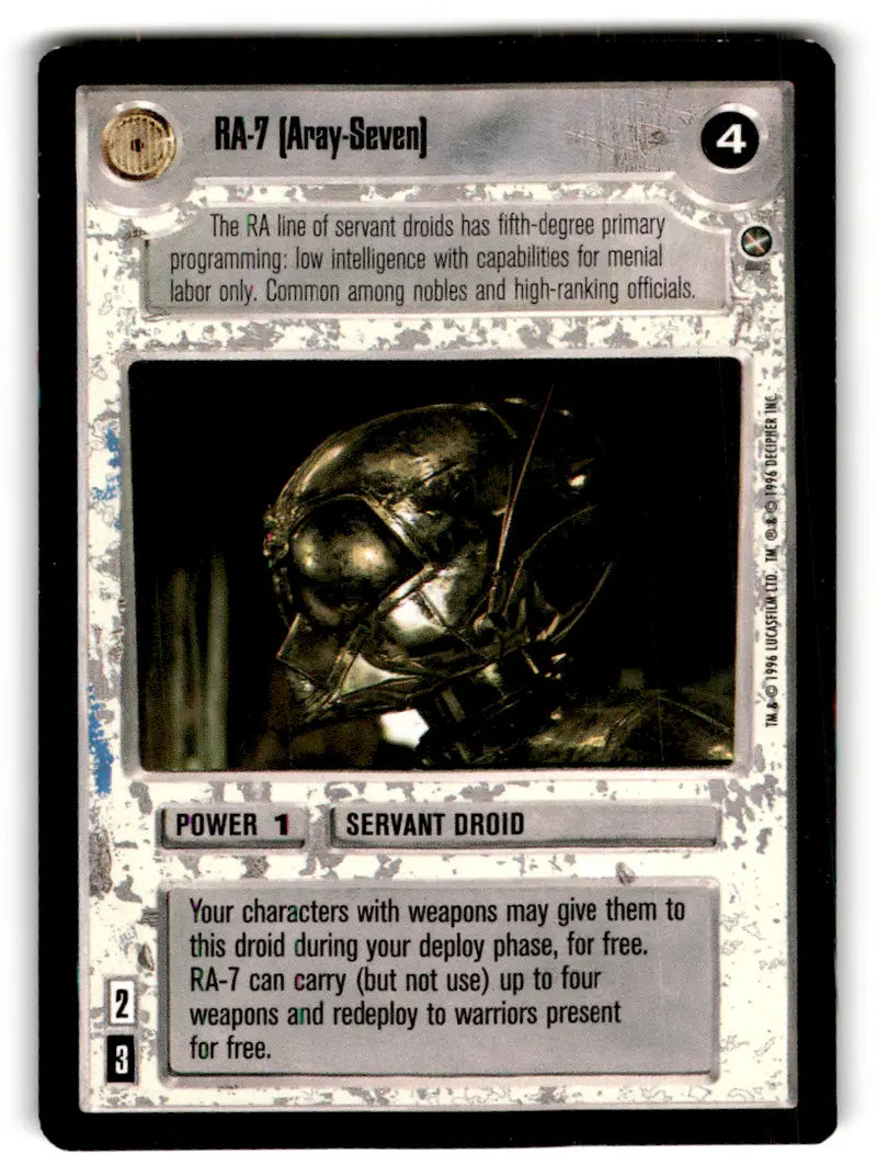 Star Wars CCG trading card from Estate Find lot featuring played War CCG Decipher