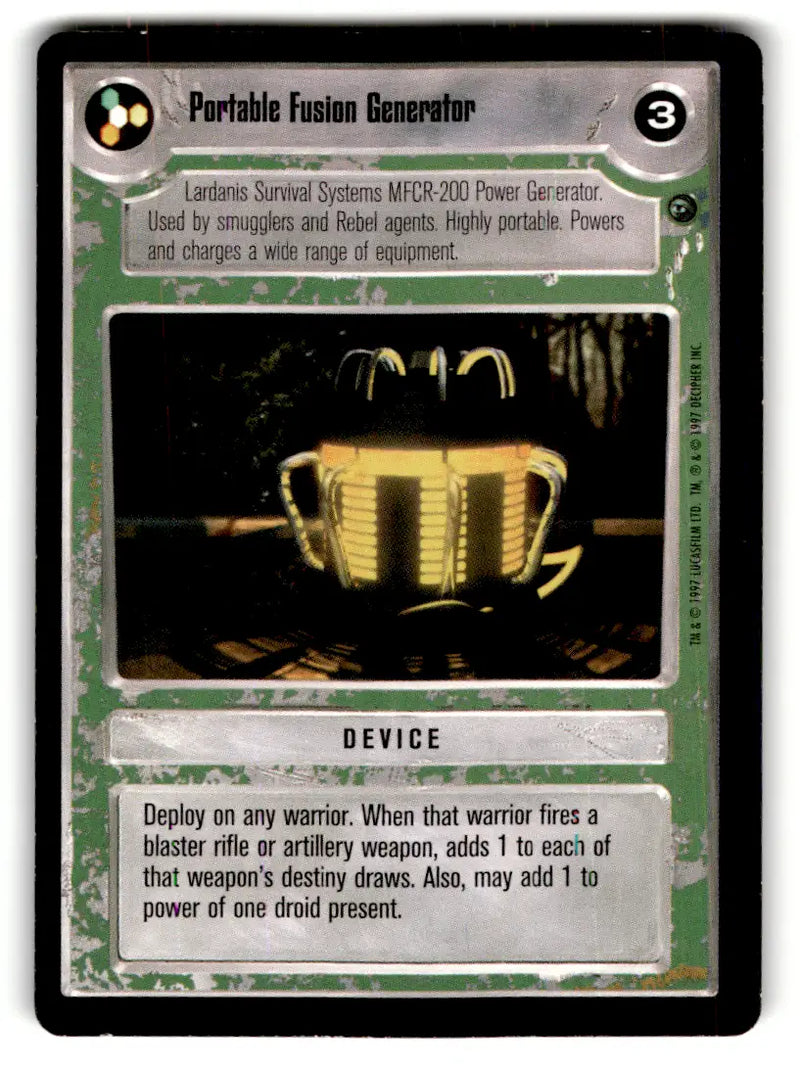 Star Wars trading card from Estate Find lot Star Wars CCG Decipher played with