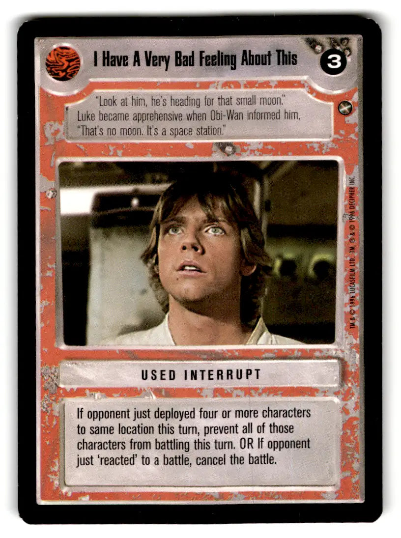 Star Wars CCG trading card from estate find lot, played with War CCG Decipher