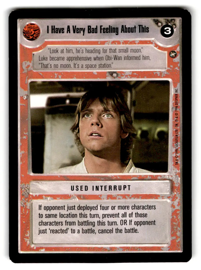 Star Wars CCG trading card from estate find lot, played with War CCG Decipher