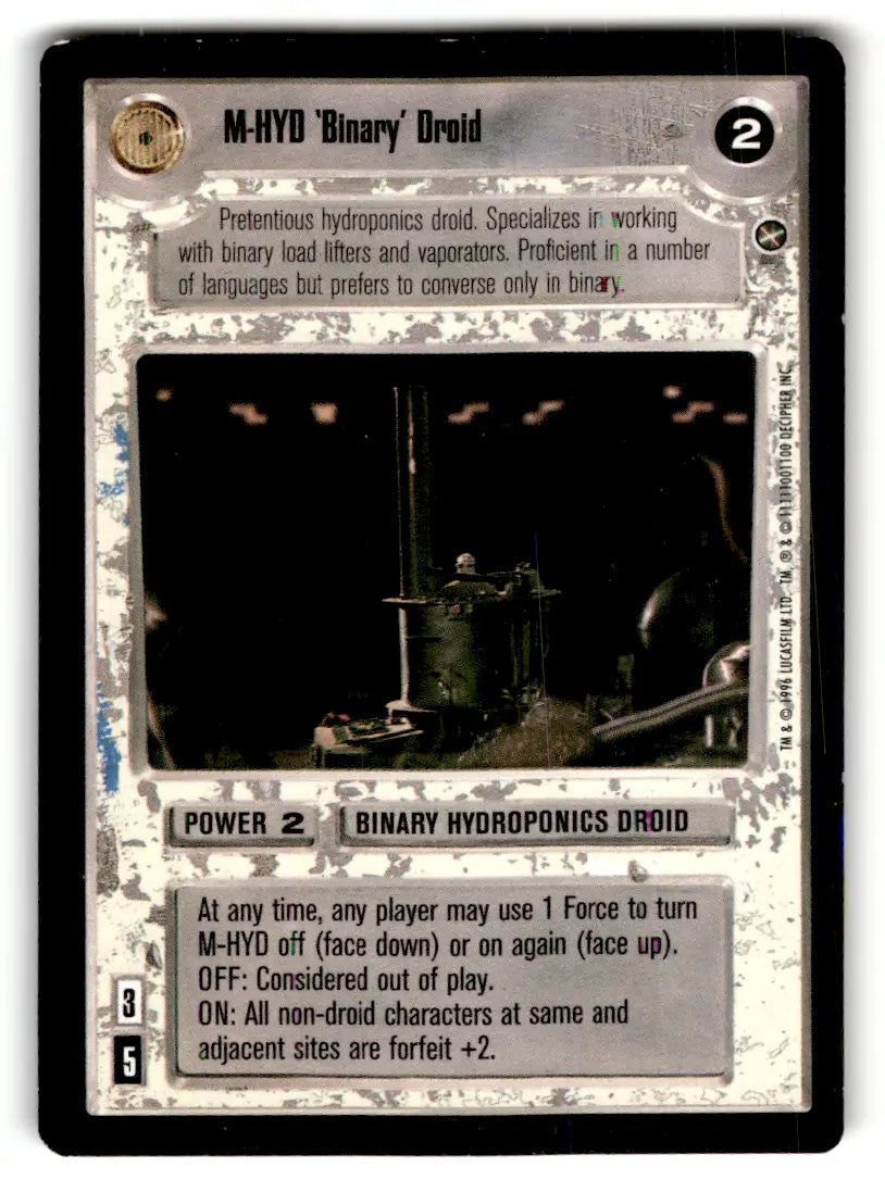Star Wars trading card from estate find lot Star Wars CCG Decipher played with
