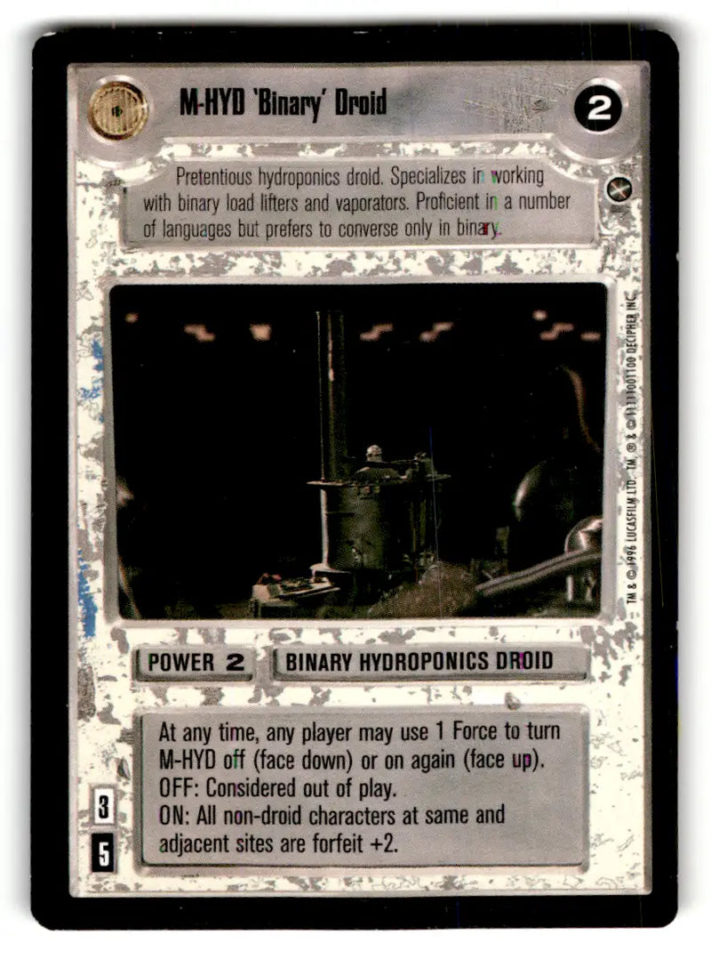 Star Wars trading card from estate find lot Star Wars CCG Decipher played with