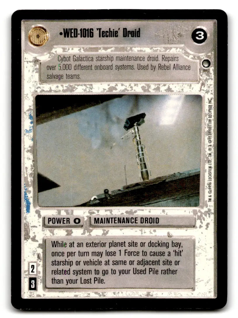 Star Wars CCG trading card from estate find lot Star Wars CCG decipher played with