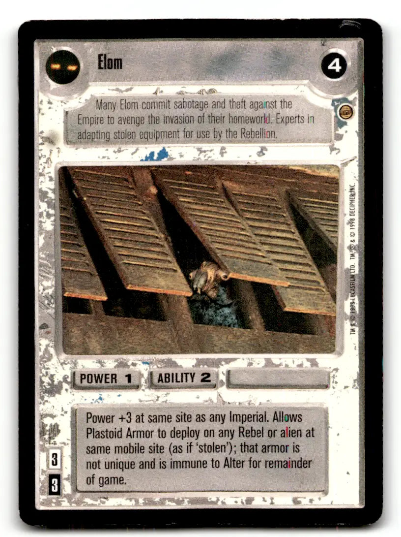 Star Wars CCG estate find card from Star Wars CCG Decipher lot, played with condition