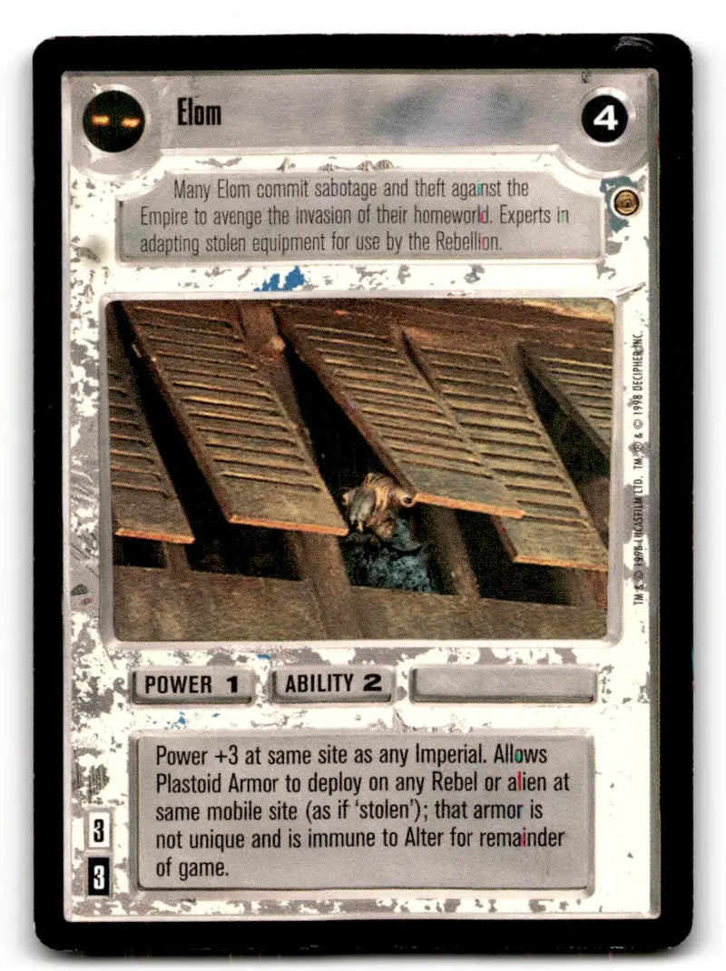 Star Wars CCG estate find card from Star Wars CCG Decipher lot, played with condition