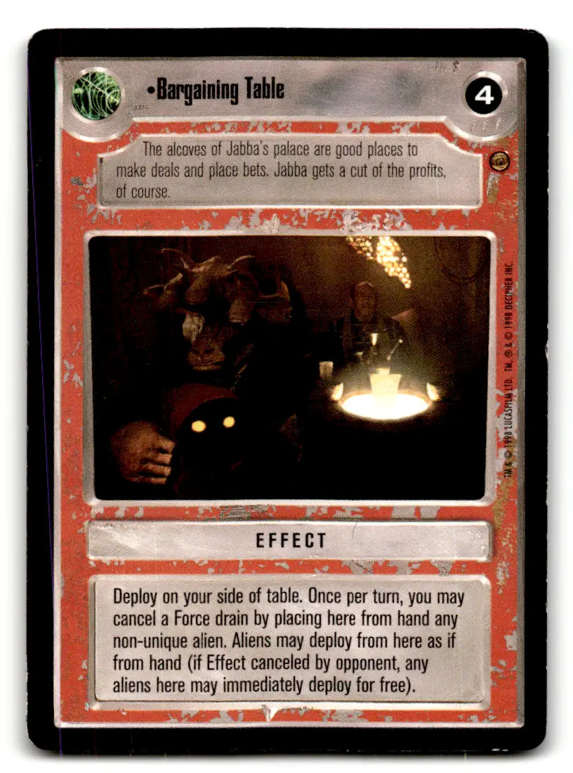 Star Wars CCG trading card from Estate Find lot featuring a played with Star Wars Decipher card