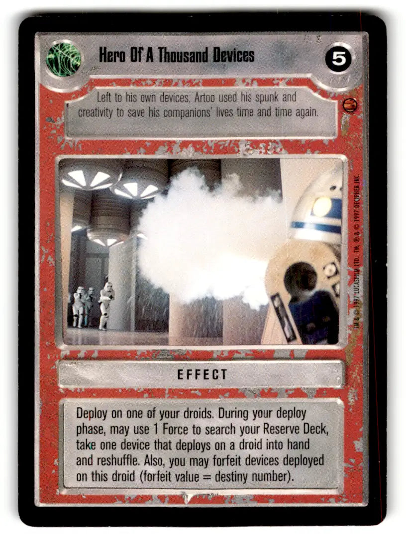 Star Wars CCG trading card from Estate Find lot featuring Star Wars Decipher played cards