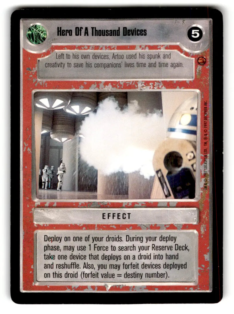 Star Wars CCG trading card from Estate Find lot featuring Star Wars Decipher played cards