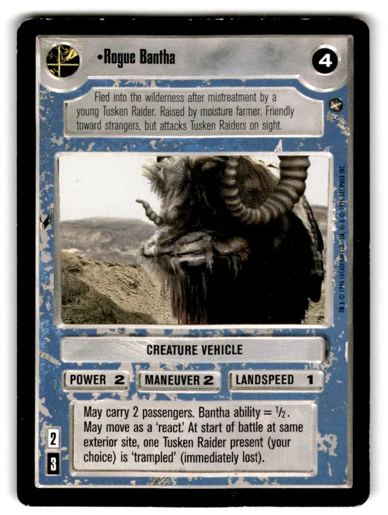 Star Wars CCG trading card from Estate Find lot showcasing Star Wars universe gameplay