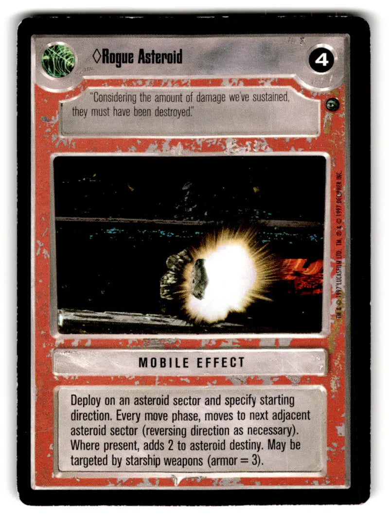 Star Wars CCG trading card from Estate Find lot featuring played with Star Wars CCG decipher series